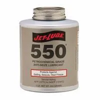 Jet-Lube 15504 550 Nonmetallic Anti-Seize Compounds, 1 lb Brush Top Can (12 Cans)