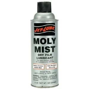 Jet-Lube 16041 Moly-Mist Dry Film Lubricants, 12 oz Aerosol Can (12 Cans)