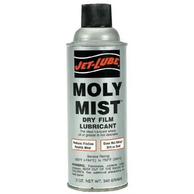 Jet-Lube 16041 Moly-Mist Dry Film Lubricants, 12 oz Aerosol Can (12 Cans)