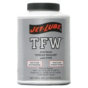 Jet-Lube 24004 TFW Multi-Purpose Thread Sealants, 1 pt Can, White (1 Can)