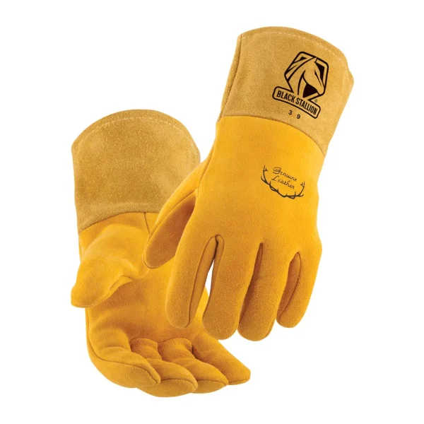 Black Stallion 39S Premium Deerskin MIG Glove with CushionCore Liner, SMALL, 12/PACK