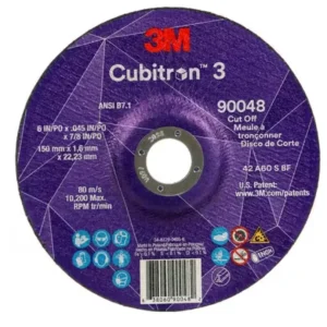 3M Cubitron 3 Type 27 Cutting Wheel, 6″ x .045″ x 7/8″, 50/pk – 90048