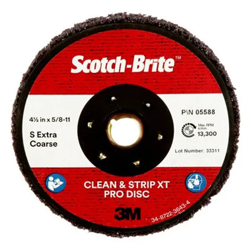 3M Scotch-Brite Clean and Strip XT Pro TN QC Disc, 4.5″ x 5/8″-11, XC | 7100175464