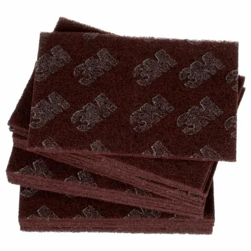3M Scotch-Brite Production Hand Pad – Very Fine – Maroon – 6 in x 9 in | 7000120942