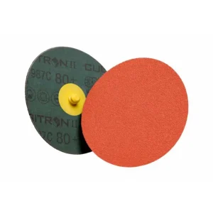 3M Cubitron II Roloc Fibre Disc 987C, 80+ Grit, TR, 4 in | 7010360667