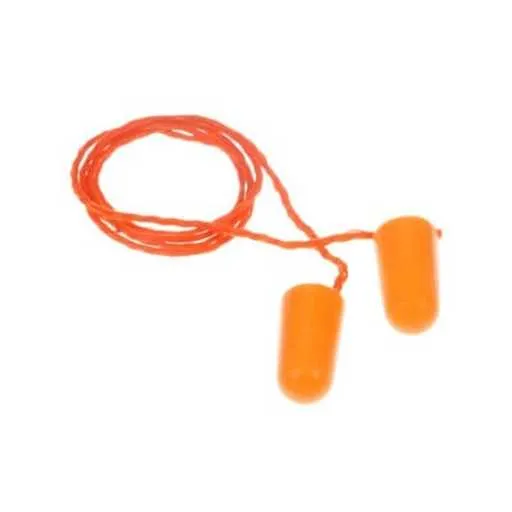 3M Foam Earplugs, Corded, Orange | 7100099848