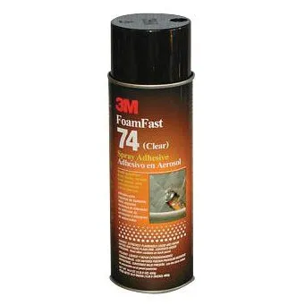3M 021200-50045 FoamFast 74 Spray Adhesive, 16.9 oz, Aerosol Can, Clear (12 Cans)