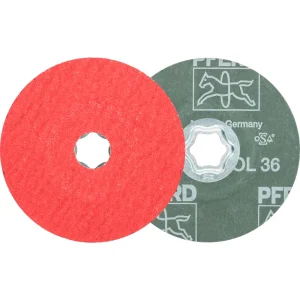 PFERD 40726 COMBICLICK® Fiber Disc, 4-1/2″ Dia, 36 Grit, Ceramic oxide CO-COOL, 25/BOX