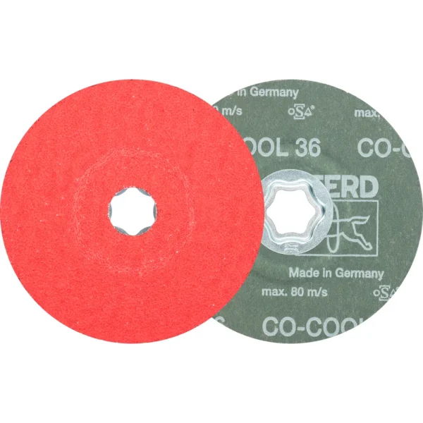 PFERD 40733 COMBICLICK® Fiber Disc, 5″ Dia, 36 Grit, Ceramic oxide CO-COOL, 25/BOX