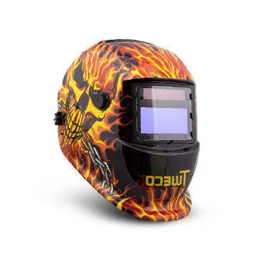 Tweco WeldSkill Auto-Darkening Helmet – Skull and Fire #41001004
