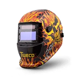 Tweco WeldSkill Auto-Darkening Helmet – Skull and Fire #41001004