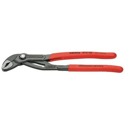 Knipex 8701250 Cobra Water Pump Pliers, 250 mm, Box Joint, 11 Adj. (1 EA)