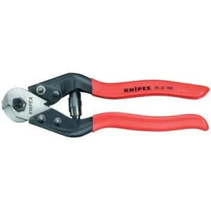 Knipex 9561190 Knipex Wire Rope Cutters, 7 1/2″, Shear Cut; Precise Crimping (1 EA)