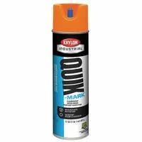 Krylon A03700004 Quik-Mark Water-Based Fluorescent Inverted Marking Paints, 17 oz Aerosol, Orange (12 Cans)