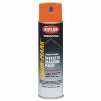 Krylon AT3701 Quik-Mark Solvent-Based Fluorescent Inverted Marking Paints, 17oz, Red/Orange (12 Cans)