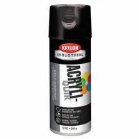 Krylon K01601A07 Interior/Exterior Industrial Maintenance Paints, 12 oz Aerosol Can, Glossy Black (6 Cans)