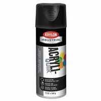 Krylon K01602A07 Interior/Exterior Industrial Maintenance Paints, 12 oz Aerosol, Ultra-Flat Black (6 Cans)