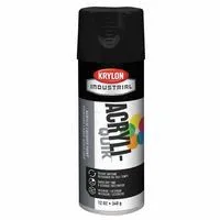 Krylon K01613A07 Interior/Exterior Industrial Maintenance Paints, 12oz Aerosol, Semi-Flat Black (6 Cans)