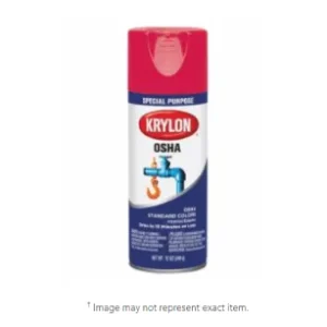 Krylon 425-K02116777 OSHA Paints, 12 oz Aerosol Can, Safety Red (6 Cans)
