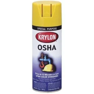 Krylon K02410 OSHA Paints, 12 oz Aerosol Can, Safety Orange (6 Cans)