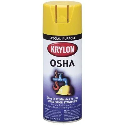 Krylon K02410 OSHA Paints, 12 oz Aerosol Can, Safety Orange (6 Cans)