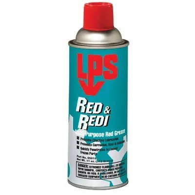 LPS 05816 Red and Redi Multi-Purpose Red Grease, 16 oz Aerosol Can (12 Cans)