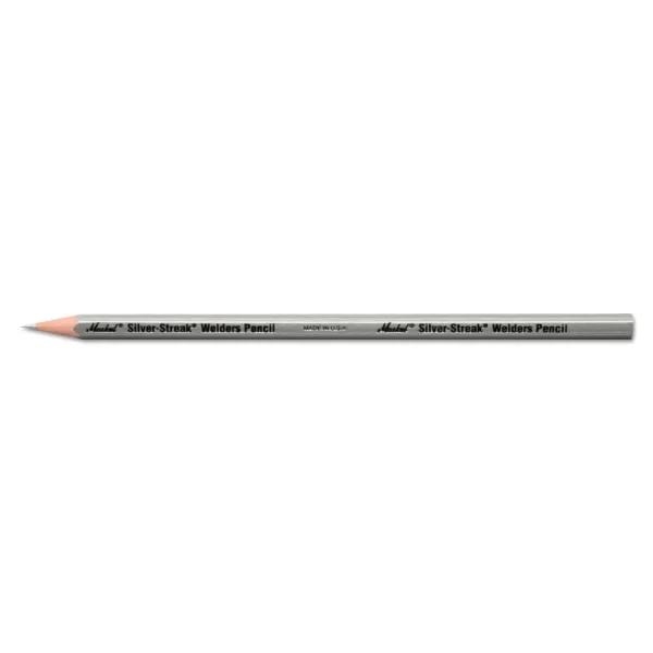 Markal® Silver-Streak® Welders Pencil, #2 Lead, 7 in, Silver, Standard Pack 12 EA