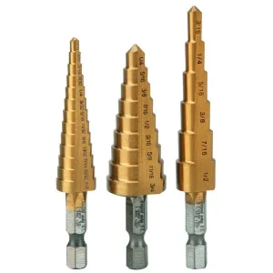 Titanium Step Drill Bit Set .125-.750in