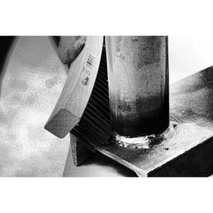 Weiler 44053 Hand Wire Scratch Brush, .012 Carbon Steel Fill, Curved Handle, 3 x 19 Rows, 12/BOX