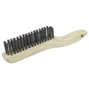 Weiler 44063 Hand Wire Scratch Brush, .012 Carbon Steel Fill, Shoe Handle, 4 x 16 Rows, 12/BOX