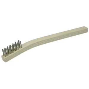 Weiler 44167 Small Hand Wire Scratch Brush, Stainless Steel Fill, Wood Block, 3 x 7 Rows, 36/BOX
