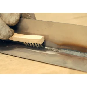 Weiler 44167 Small Hand Wire Scratch Brush, Stainless Steel Fill, Wood Block, 3 x 7 Rows, 36/BOX