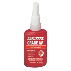 Loctite 08731 Grade AV Threadlockers, 50 mL, 1 in Thread, Red (1 Bottle)