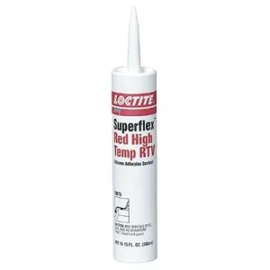 Loctite 198817 Superflex Red High Temp RTV, Silicone Adhesive Sealants, 300 mL Cartridge, Red (1 Case) (10 Cartridges)