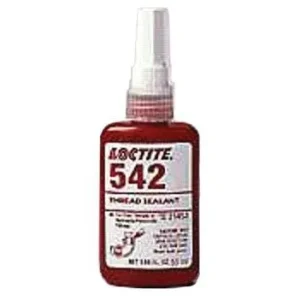Loctite 21453 542 Thread Sealant, Fine Threads, 50 mL Bottle, Brown (1 Bottle)