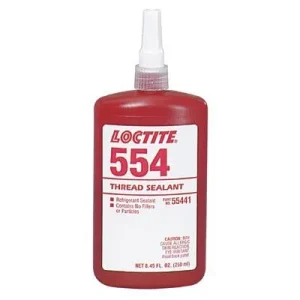 Loctite 25882 554 Thread Sealant, Refrigerant Sealant, 10 mL Bottle, Red (1 Bottle)