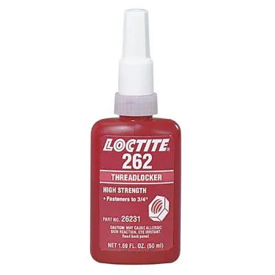 Loctite 26231 262 Threadlockers, Medium to High Strength, 50 mL, Red (1 Bottle)