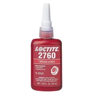 Loctite 32525 2760 Threadlockers, Primerless High Strength, 50 mL, Red (1 Bottle)