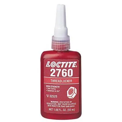 Loctite 32525 2760 Threadlockers, Primerless High Strength, 50 mL, Red (1 Bottle)