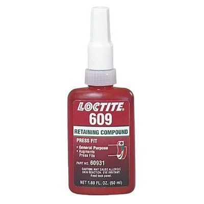 Loctite 60931 609 Retaining Compound, General Purpose, 50 mL Bottle, Green, 3,000 psi (1 Bottle)