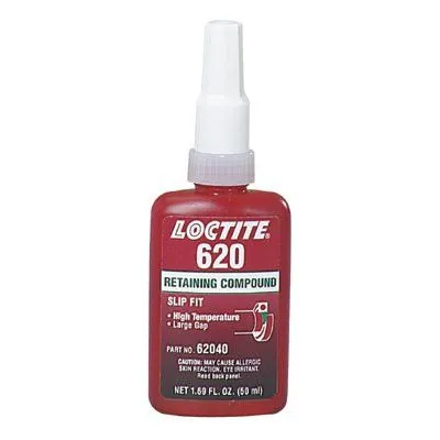 Loctite 62070 620 Retaining Compound, High Temperature, 250 mL Bottle, Green, 3,800 psi (1 Bottle)