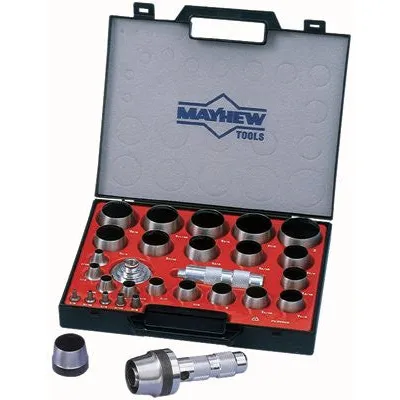 Mayhew Tools 66002 27 Piece Hollow Punch Tool Kit, Round w/Case (1 Set)