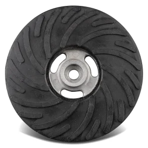 CGW Abrasives 48222 Rubber Fiber Discs Back-up Pads – Rubber with Standard Threaded Spiral Pattern – with Nut – Size 7 x 5/8-11