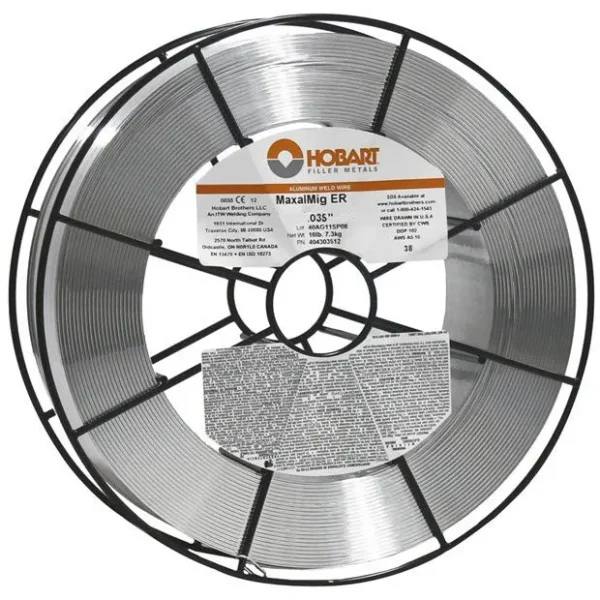 Hobart ER4943 .035 Aluminum MIG Wire – 16# Wire Basket 494303512