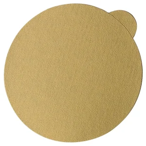 CGW Abrasives 49929 Gold with Mylar Paper Disc, Paper Sanding Discs – 5″ Gold with Mylar Hook & Loop – Size 5 – Grit P120, 100/BOX
