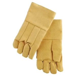 Anchor Brand High Heat Wool Lined Gloves, Fiberglass, Yellow, Large | 101-FG-37WL