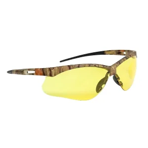 Jackson Safety 50013 SG Safety Glasses, Amber Poly Lens, Sta-Clear™ Anti-Fog, Camo Poly Half-Frame