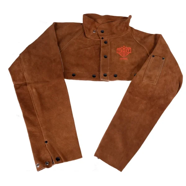 TRUST 50102X PREMIUM WELDING CAPE SLEEVE 2X, SIDE SPLIT COWHIDE LEATHER