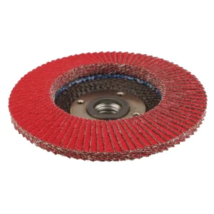 Weiler 50106 4-1/2″ Tiger Ceramic Abrasive Flap Disc, Conical (TY29), Phenolic Back,60C, 5/8″-11 UNC Nut, 10/BOX