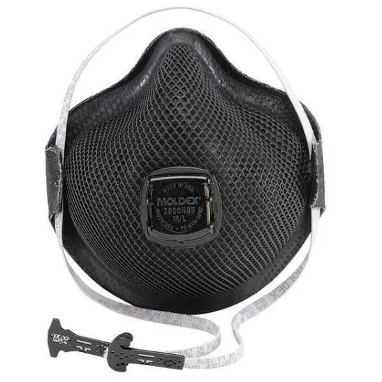 MOLDEX 2800N95 PARTICULATE RESPIRATOR N95, MEDIUM/LARGE, HALF-FACE, W/ HANDYSTRAP, 10/BOX